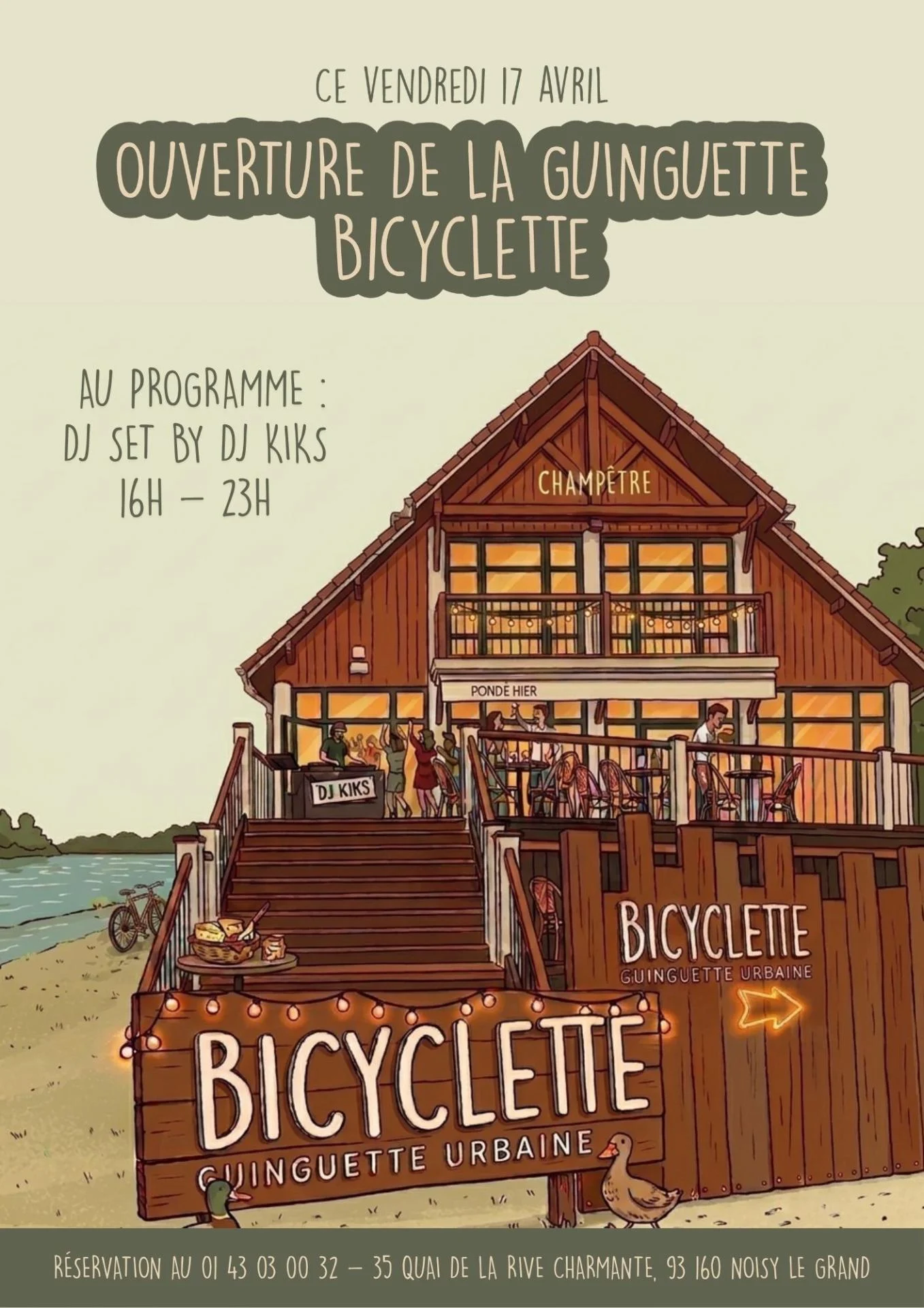 Ouverture  de la guinguette bicyclette
