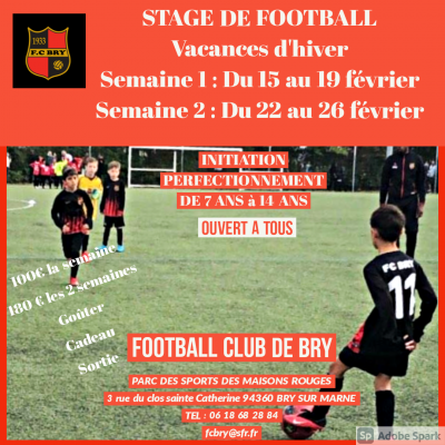 2 semaines stage fevrier 2021